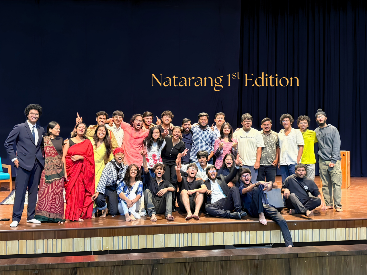 Natarang Cast under Stage Spotlights